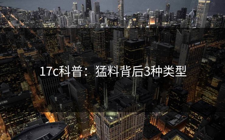 17c科普：猛料背后3种类型