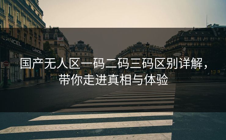 国产无人区一码二码三码区别详解，带你走进真相与体验