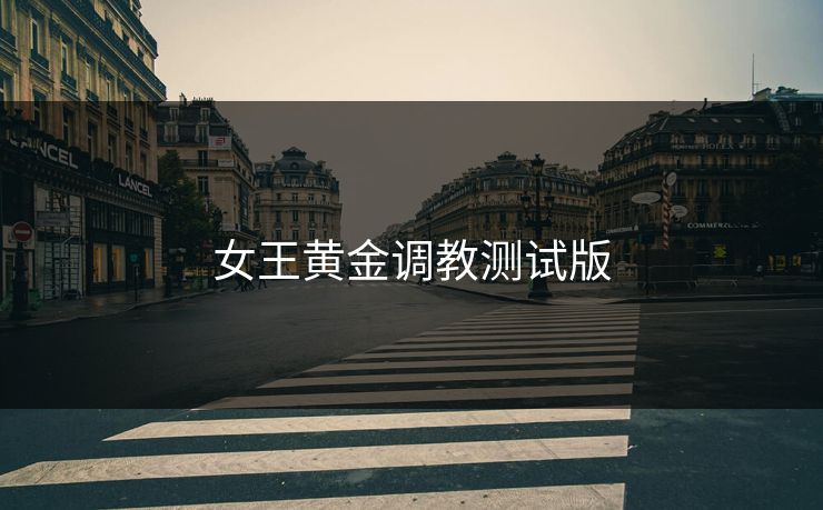 女王黄金调教测试版